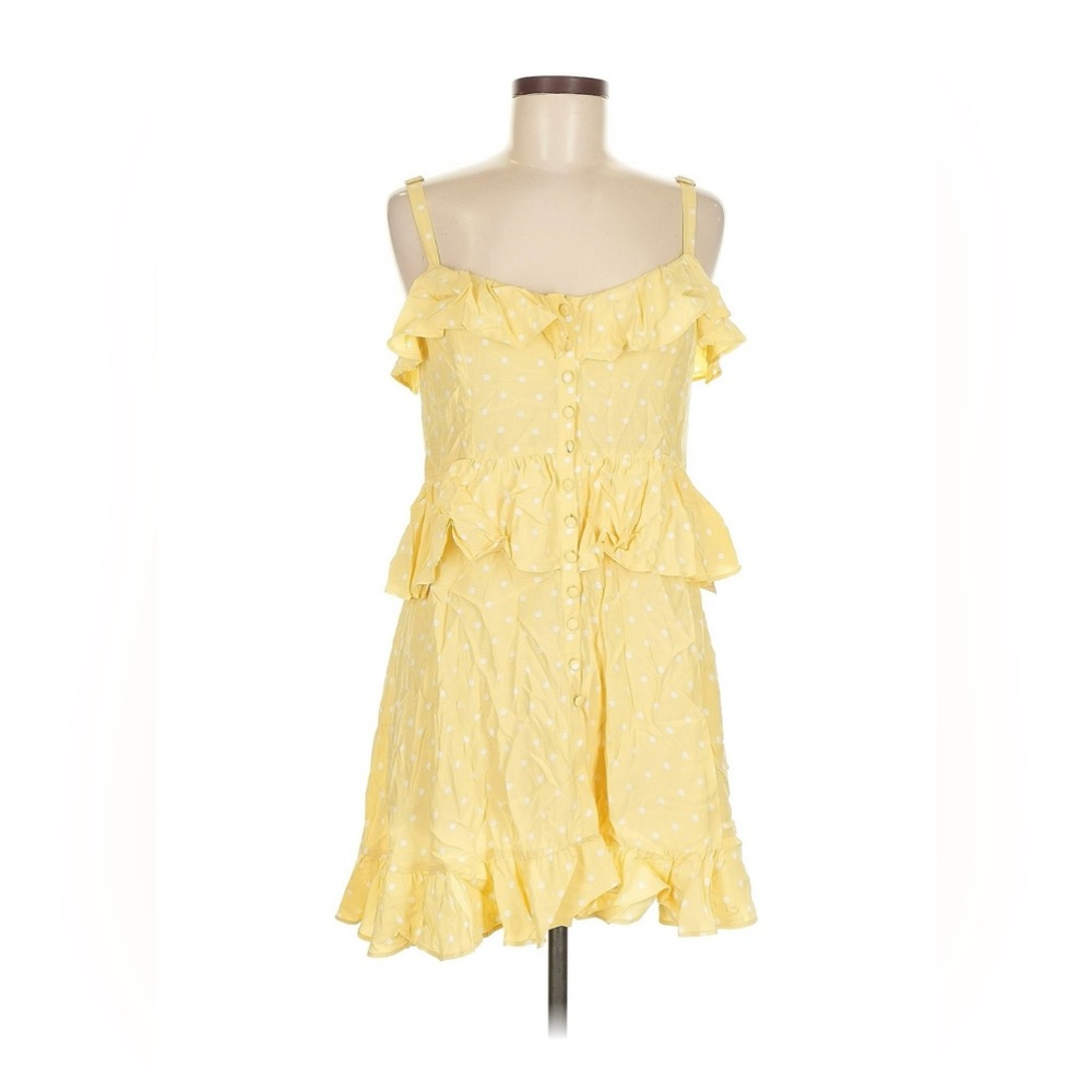 For Love And Lemons Yellow Mini Dress